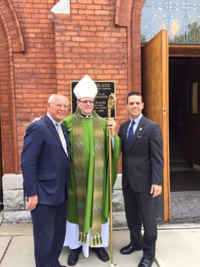 Bishop Ed with "pro-choice" Catholic Paul Tonko.